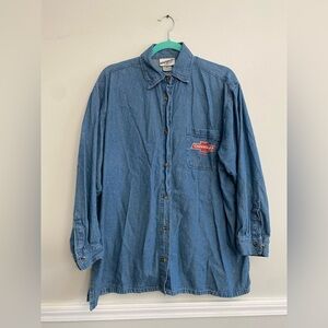 Women’s Custom Chevrolet Bel Air Hot Rod Chambray Shirt - XL
